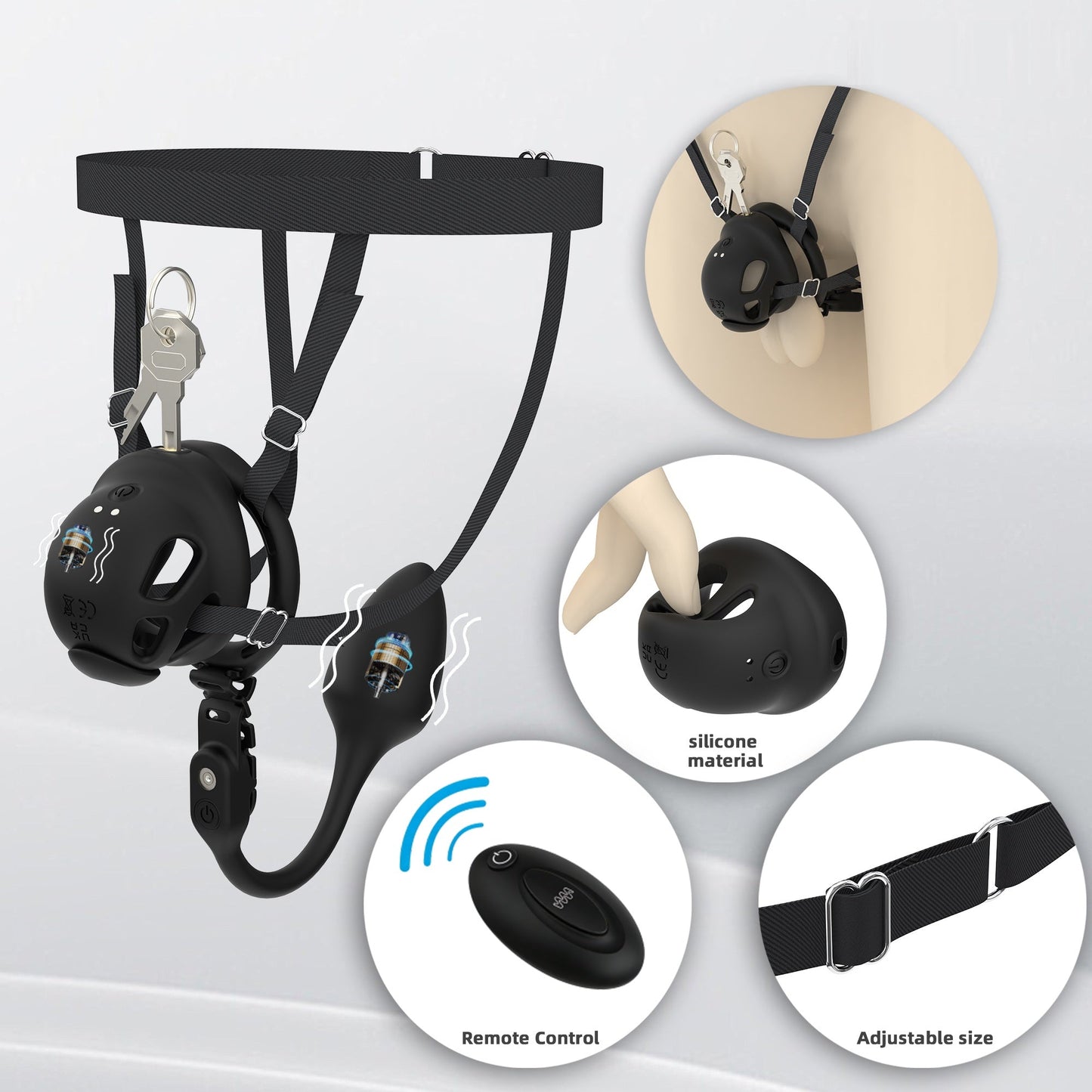 Pocket-Sized Vibrating Chastity Cage