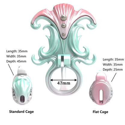 Coral Whisper Flat or Standard Chastity Cage
