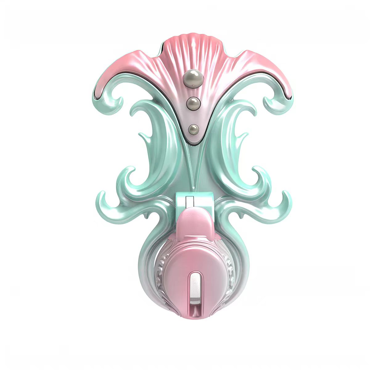 Coral Whisper Flat or Standard Chastity Cage
