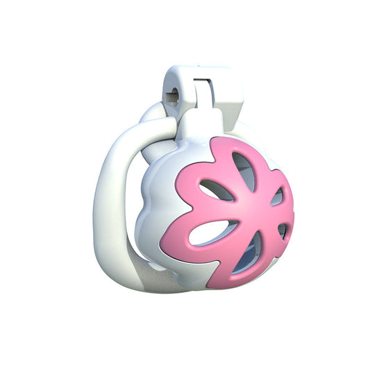 Three-Ring-Size Flower-Front Chastity Cage