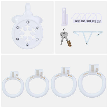 Snowflake Diamond-Accent Flat Chastity Cage