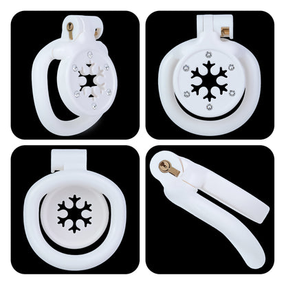 Snowflake Diamond-Accent Flat Chastity Cage