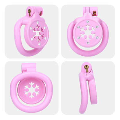 Snowflake Diamond-Accent Flat Chastity Cage