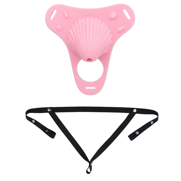 Fantasy Pink Conch Chastity Cage with Belt  21