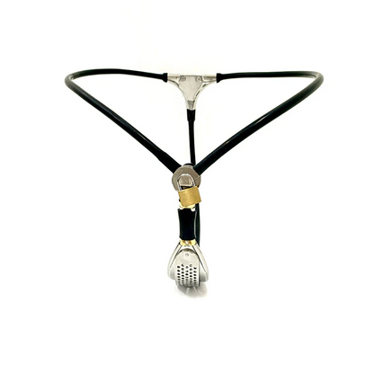 Oval-Shield Cable-Waist Female Chastity Belt
