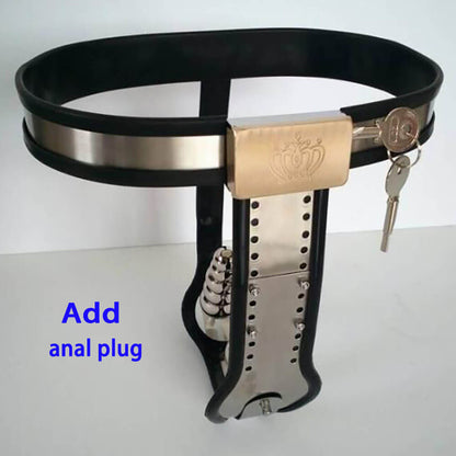 Panel-Front Adjustable Female Chastity Belt