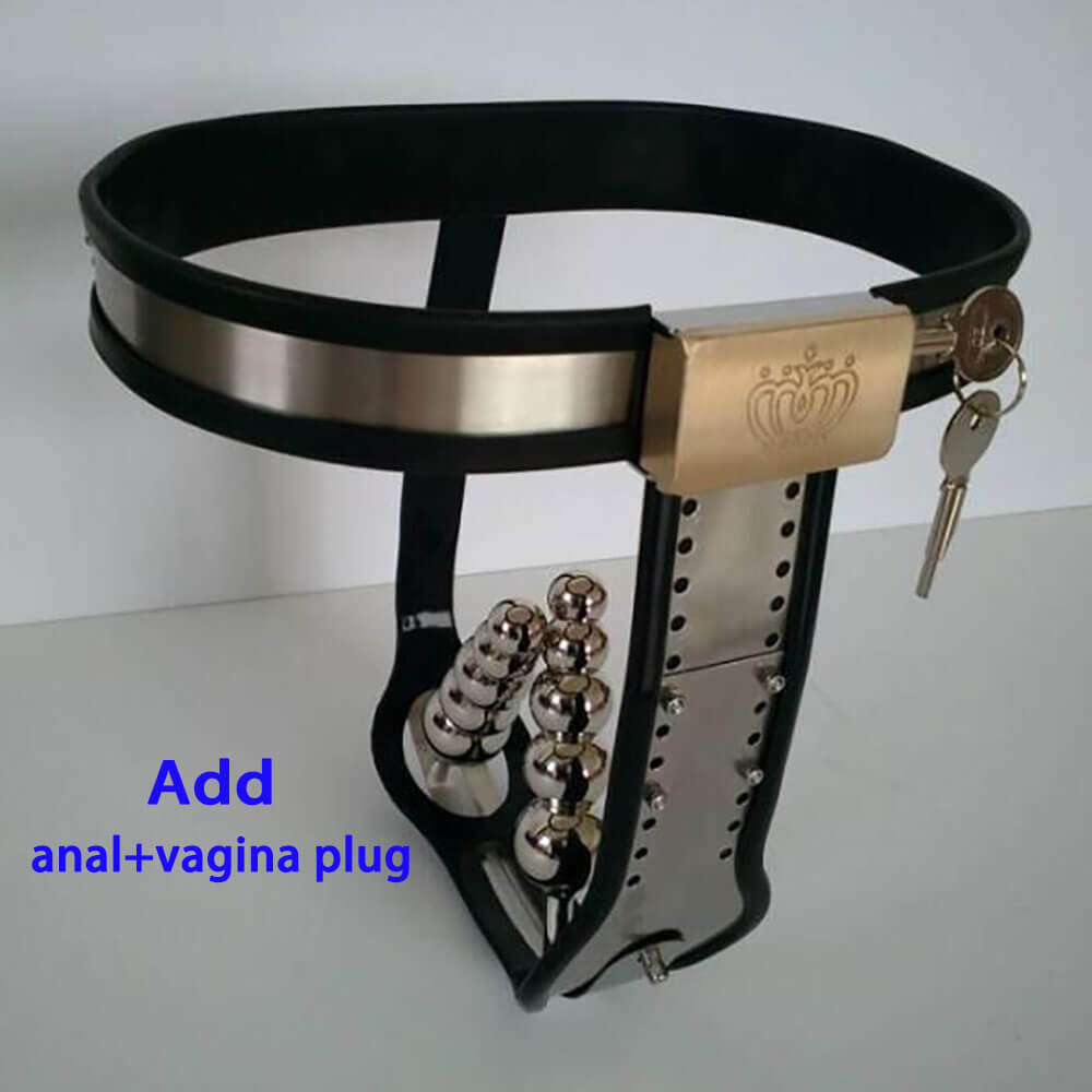 Panel-Front Adjustable Female Chastity Belt