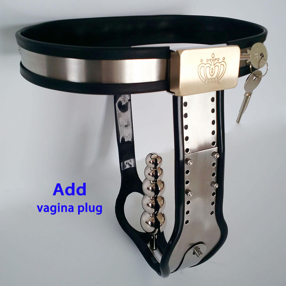 Panel-Front Adjustable Female Chastity Belt