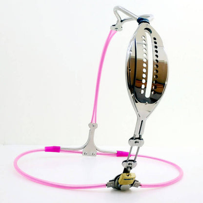 Curved-Shield Cable-Waist Female Chastity Belt