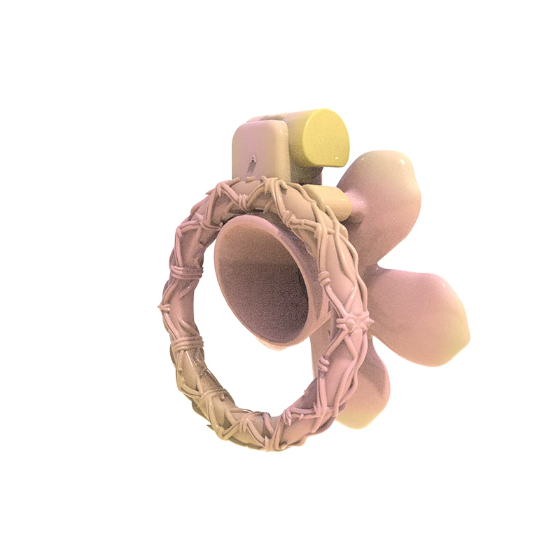 Blooming Demonic Flower Chastity Cage