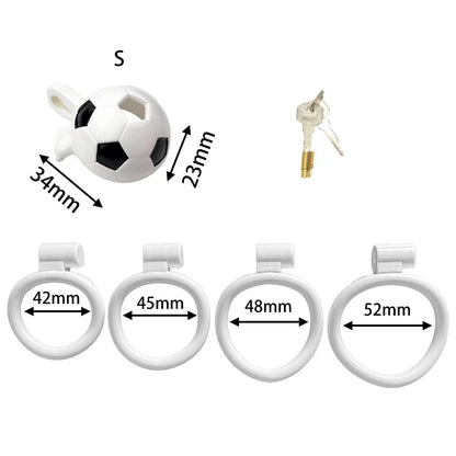 World Cup Football Chastity Cage in Two Lengths