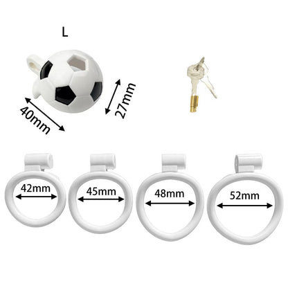 World Cup Football Chastity Cage in Two Lengths