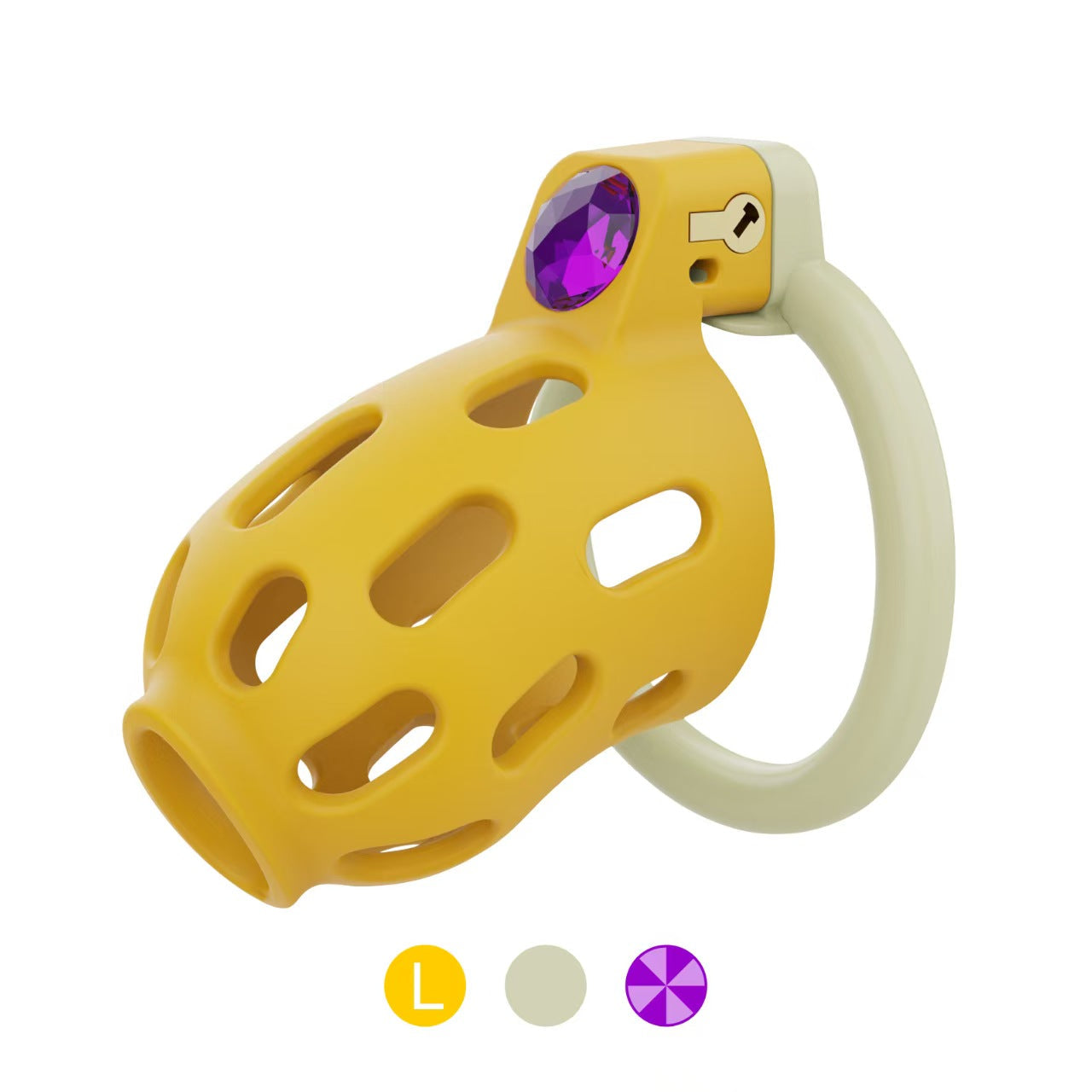 Jewel-Inlay Chastity Cage
