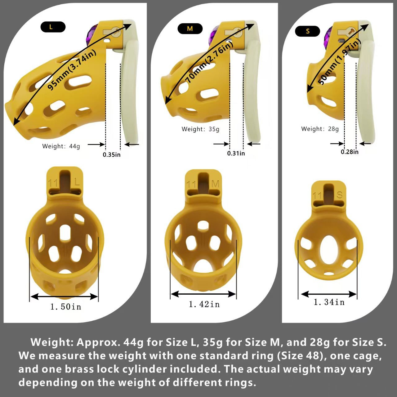 Jewel-Inlay Chastity Cage