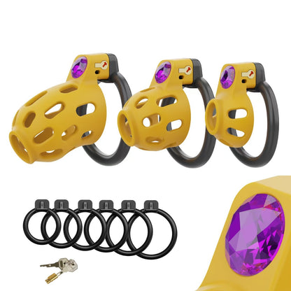 Jewel-Inlay Chastity Cage