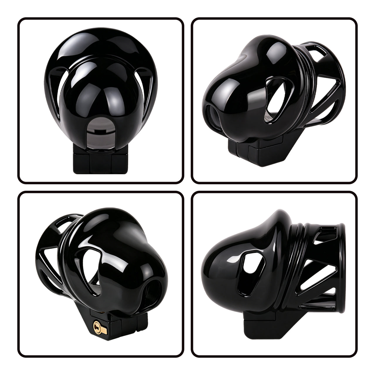Hooded Glans Chastity Cage With Belt Option