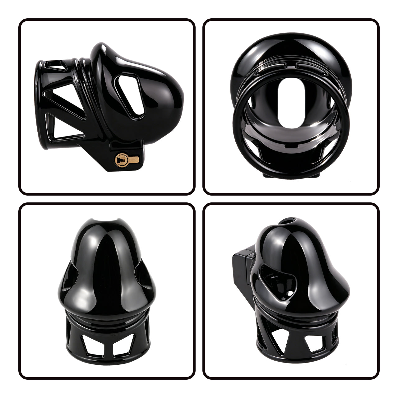 Hooded Glans Chastity Cage With Belt Option