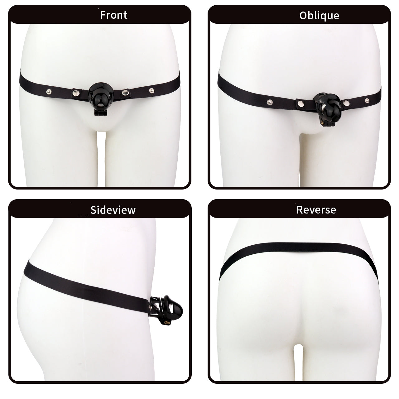 Hooded Glans Chastity Cage With Belt Option