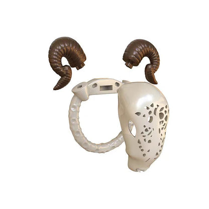Detachable Horn Goat Chastity Cage