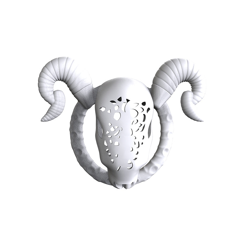 Detachable Horn Goat Chastity Cage