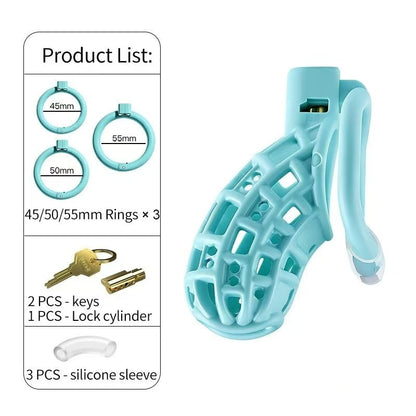 Gteen Open-Grid Chastity Cage