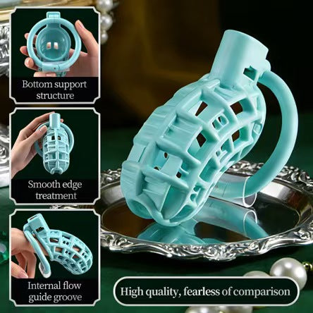 Gteen Open-Grid Chastity Cage