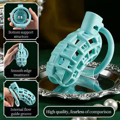 Gteen Open-Grid Chastity Cage