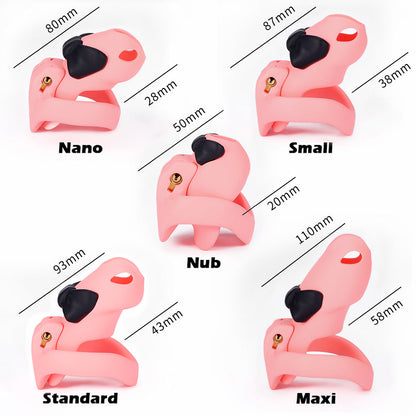 HTV4 Butterfly Knot 3D Chastity Cage feature details graphic 13