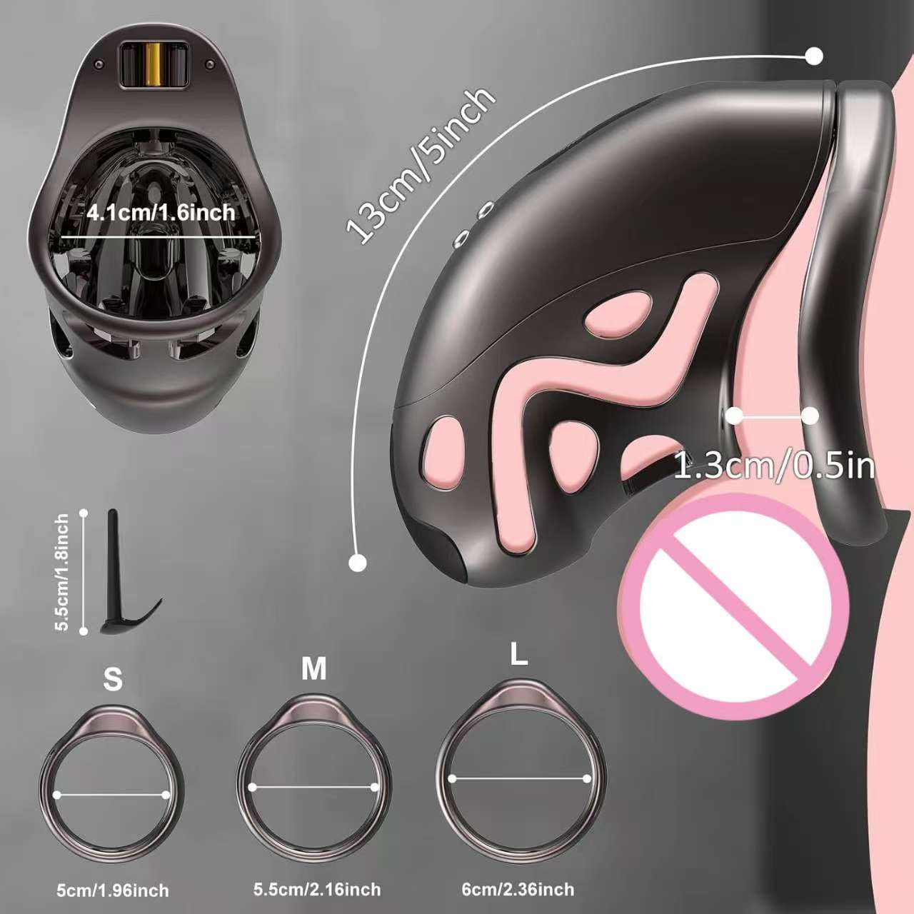 Hundred Beasts Electric Remote Control Chastity Cage 4