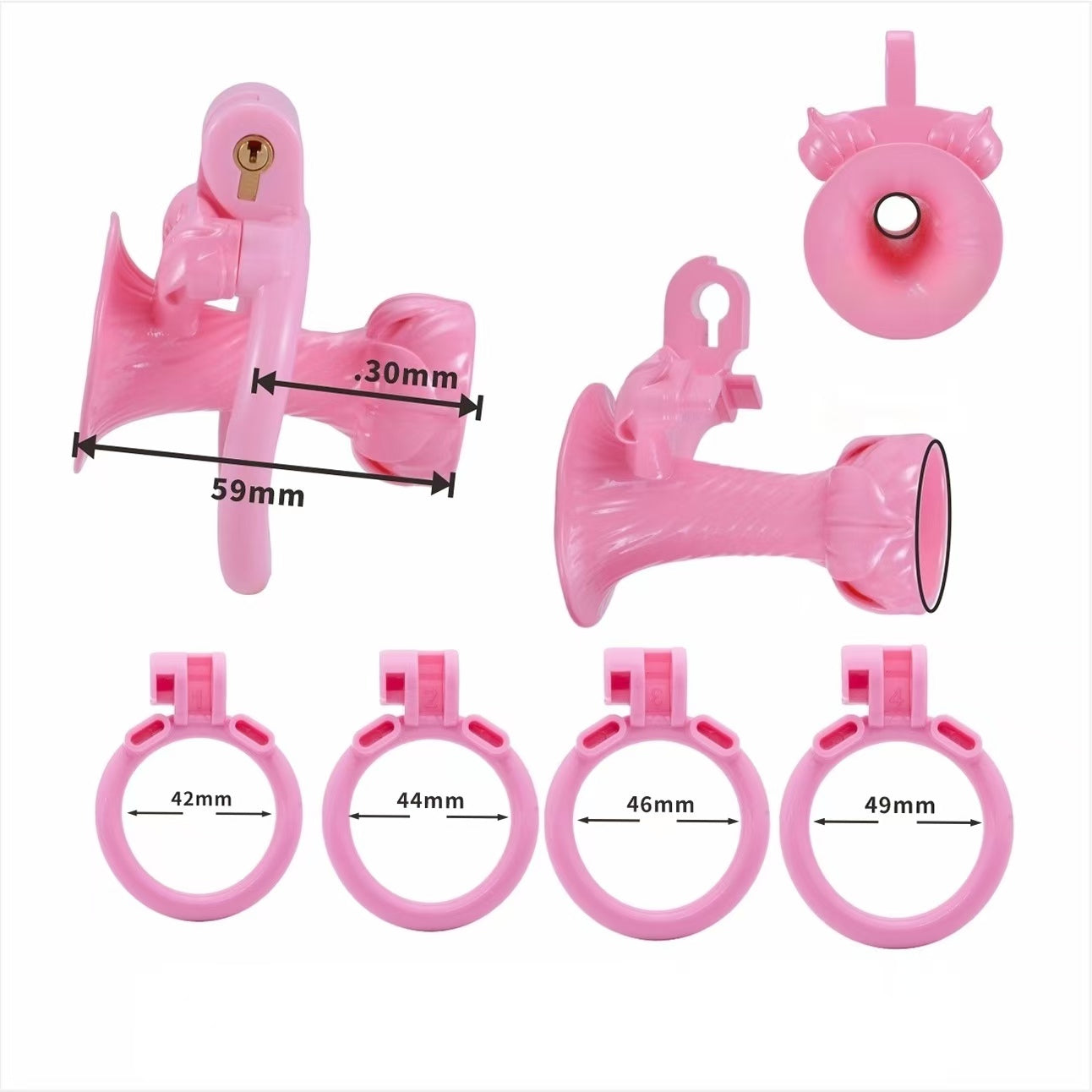 Morning Glory Inverted Chastity Cage