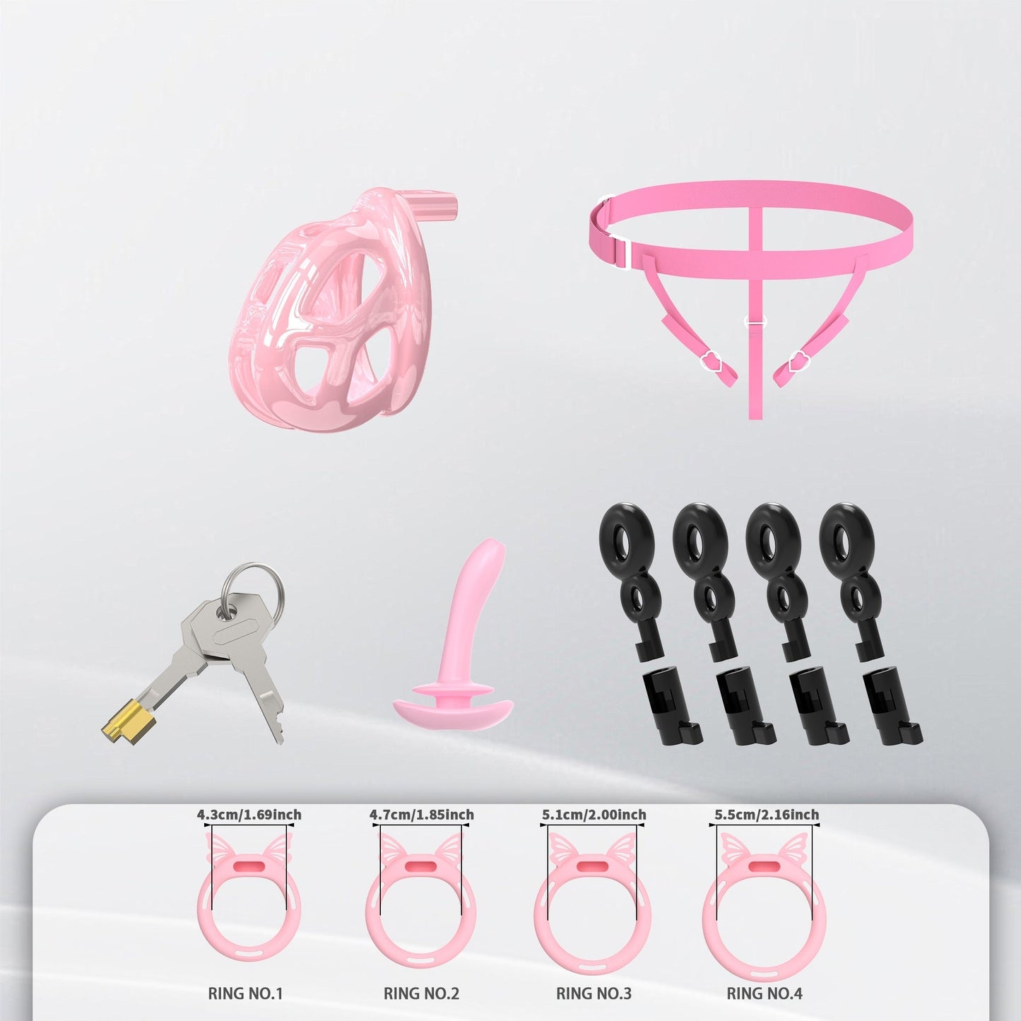 Invisible Cobra Chastity Cage With Silicone Ring 32