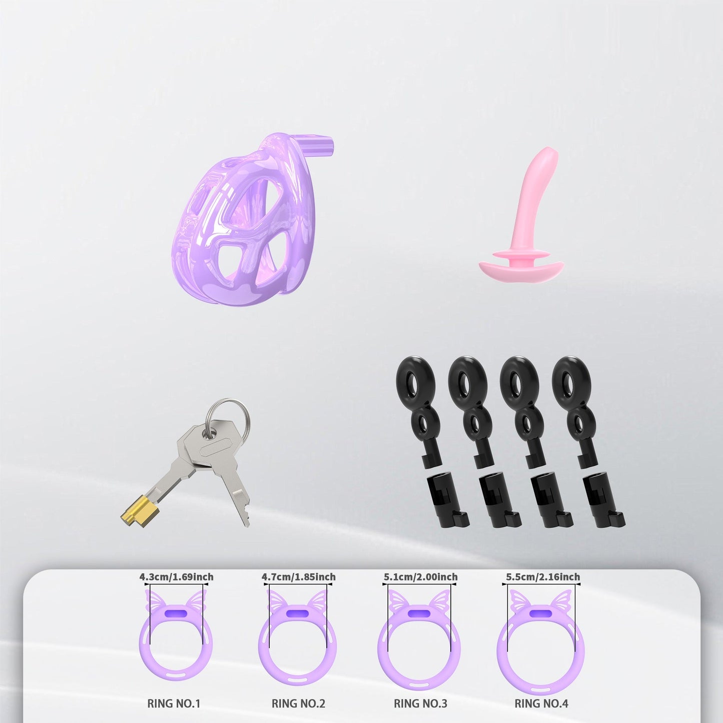 Invisible Cobra Chastity Cage With Silicone Ring 39
