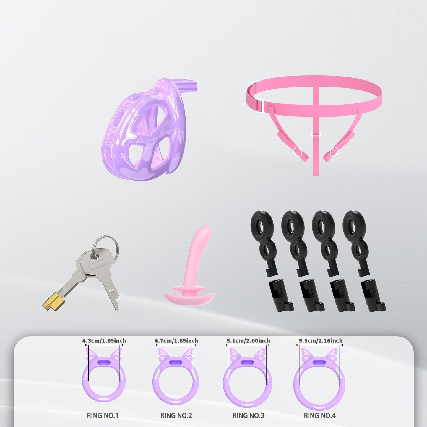Invisible Cobra Chastity Cage With Silicone Ring 39