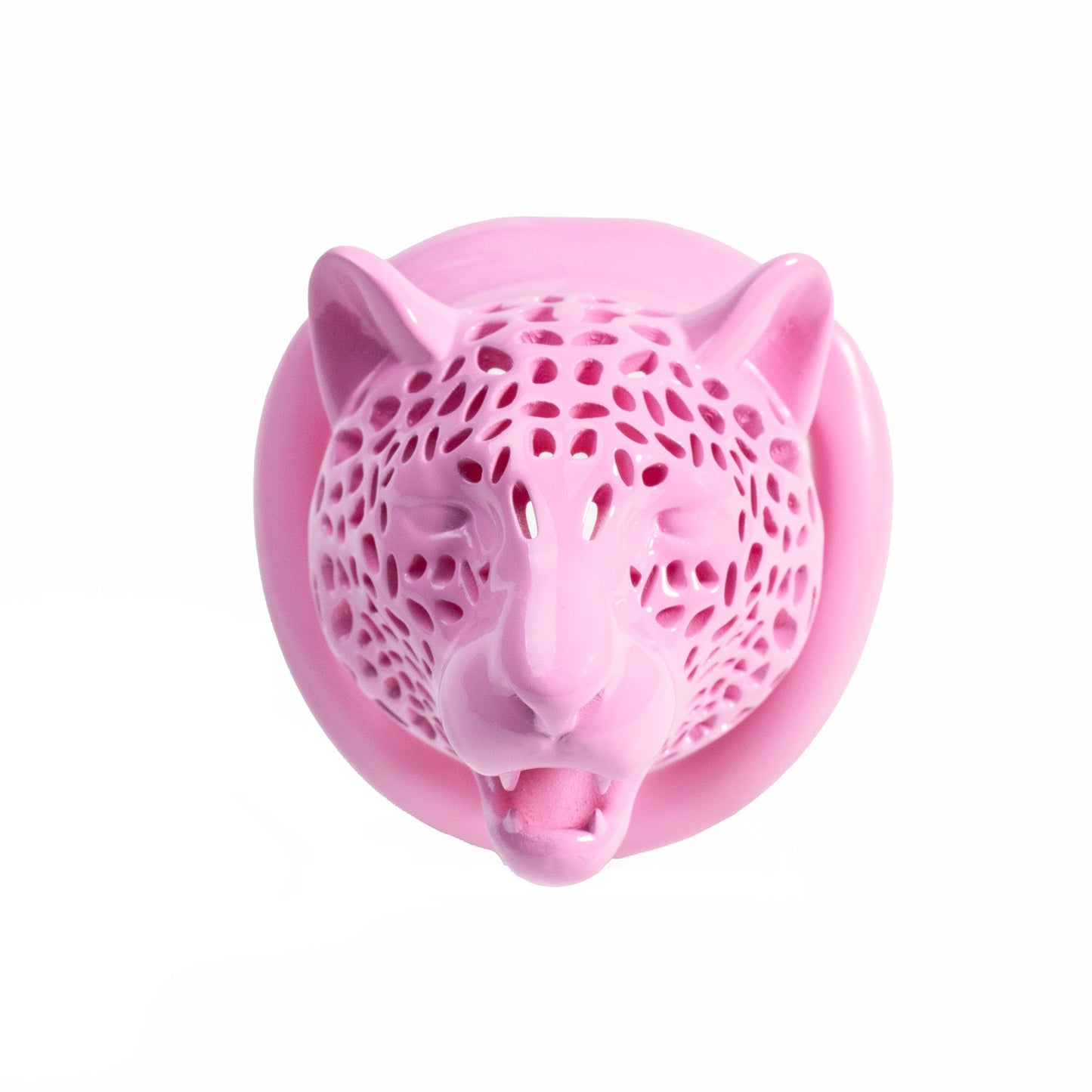 Leopard Print Head Chastity Cage