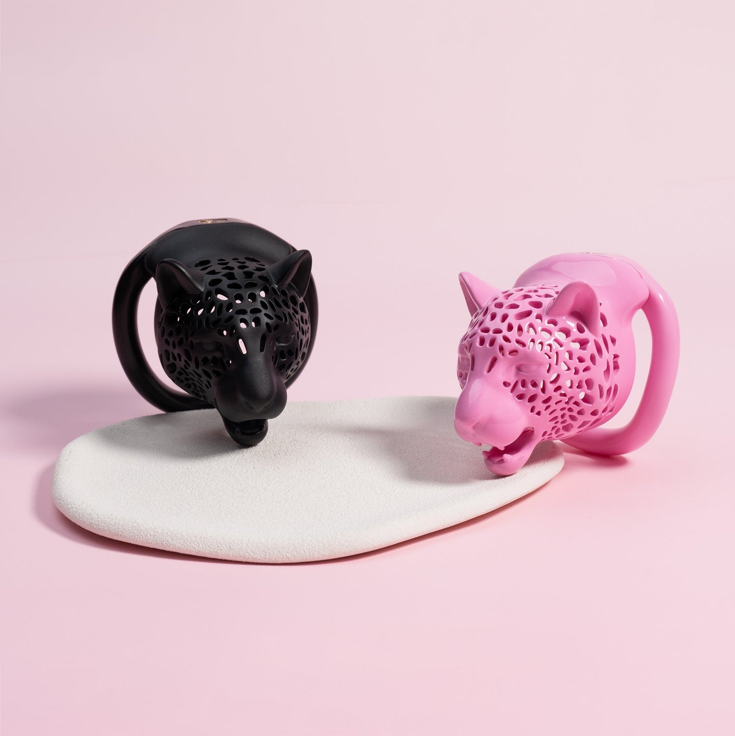 Leopard Print Head Chastity Cage