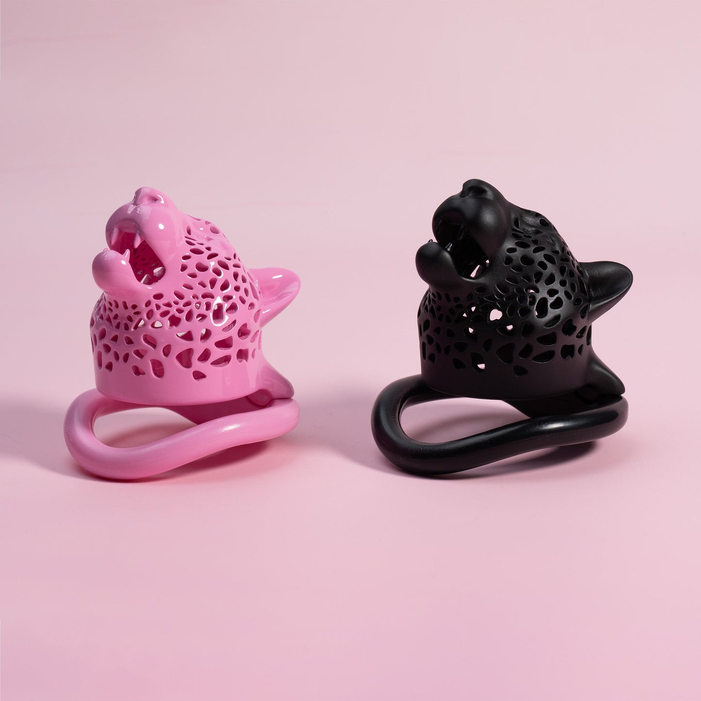 Leopard Print Head Chastity Cage