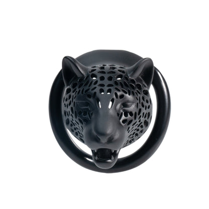 Leopard Print Head Chastity Cage