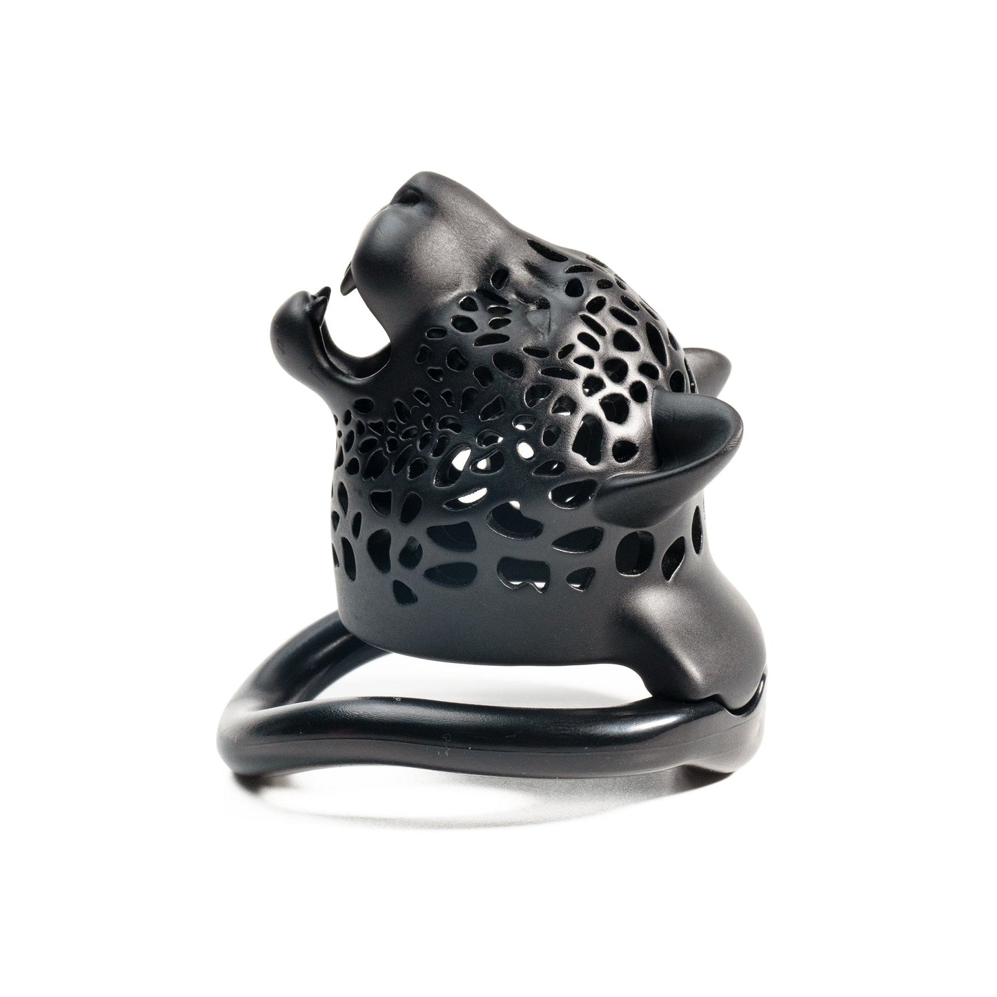 Leopard Print Head Chastity Cage