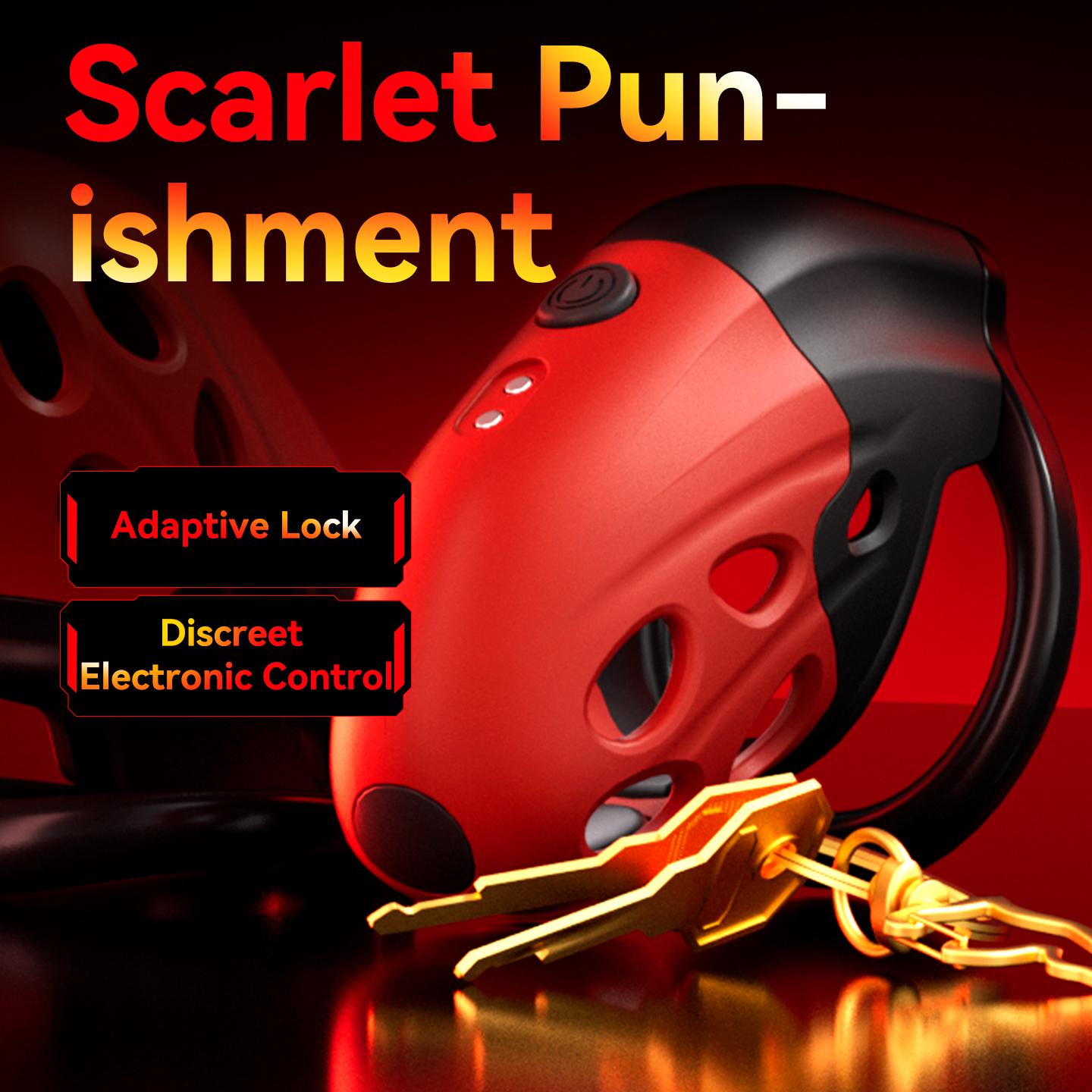 Lockink Retractable Electric Shock Vibrating Chastity Cage