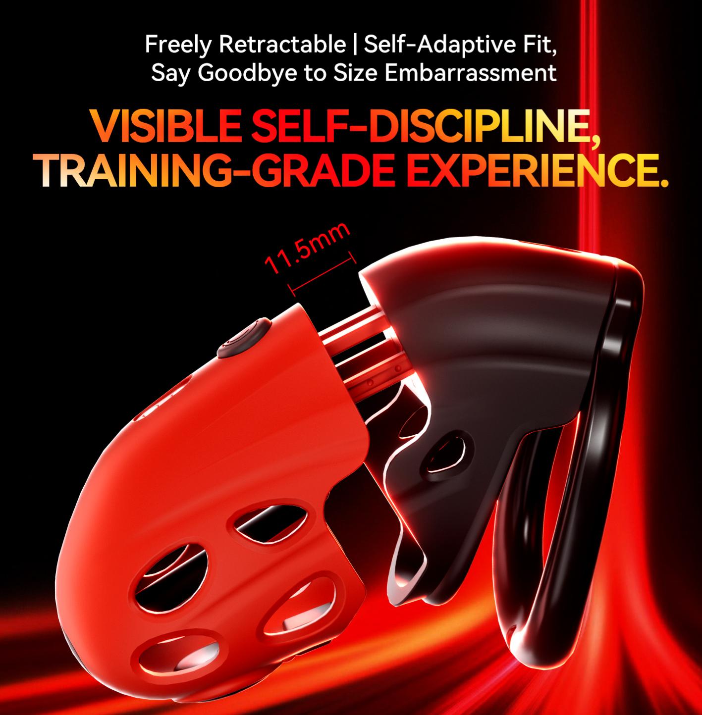 Lockink Retractable Electric Shock Vibrating Chastity Cage