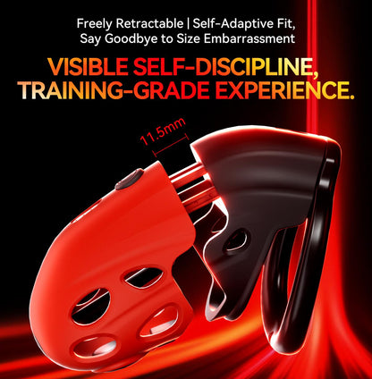Lockink Retractable Electric Shock Vibrating Chastity Cage