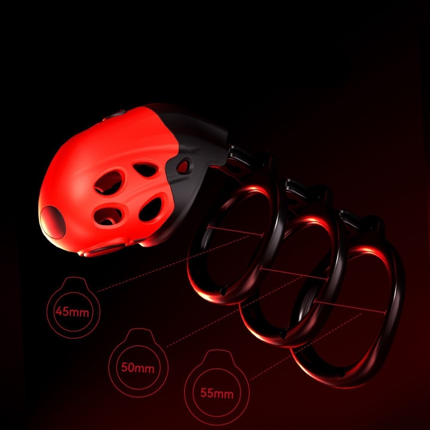 Lockink Retractable Electric Shock Vibrating Chastity Cage