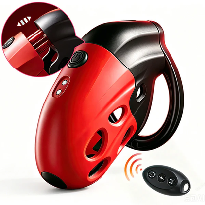 Lockink Retractable Electric Shock Vibrating Chastity Cage
