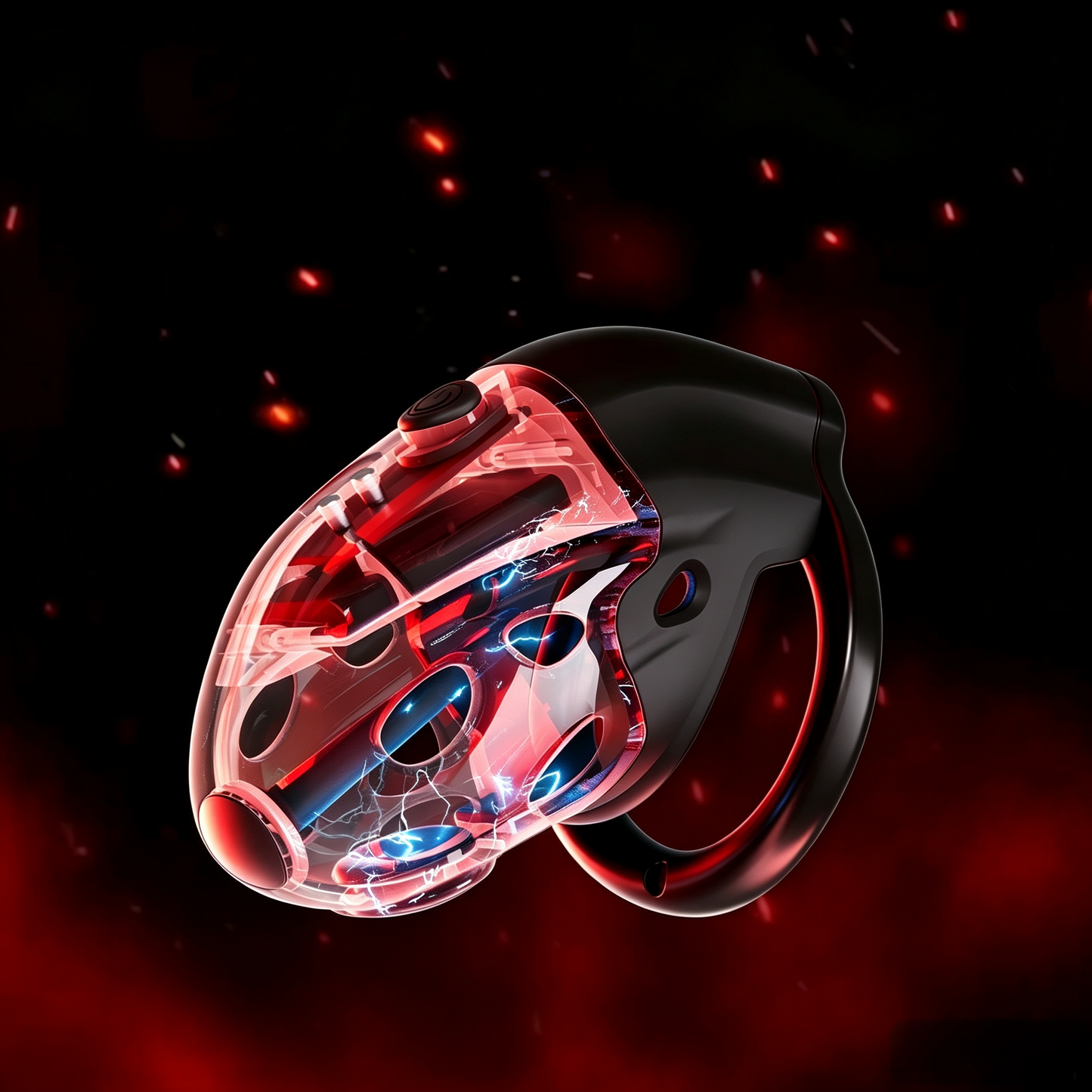 Lockink Retractable Electric Shock Vibrating Chastity Cage
