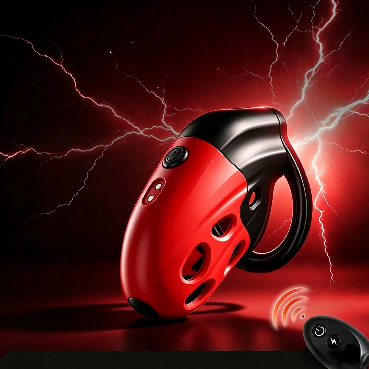 Lockink Retractable Electric Shock Vibrating Chastity Cage