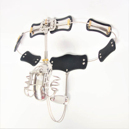 Underwear-Frame Male Chastity Belt with Anal Plug