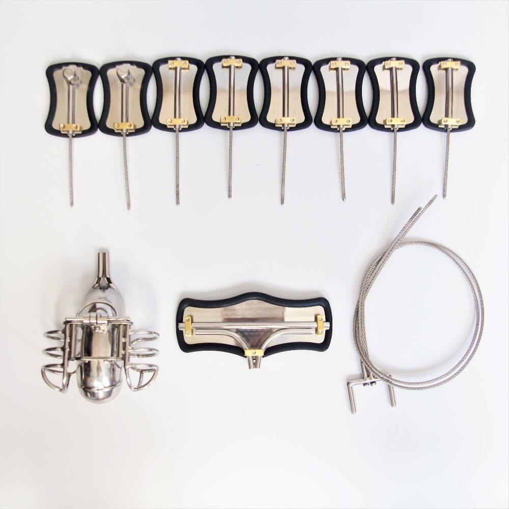 Underwear-Frame Male Chastity Belt with Anal Plug