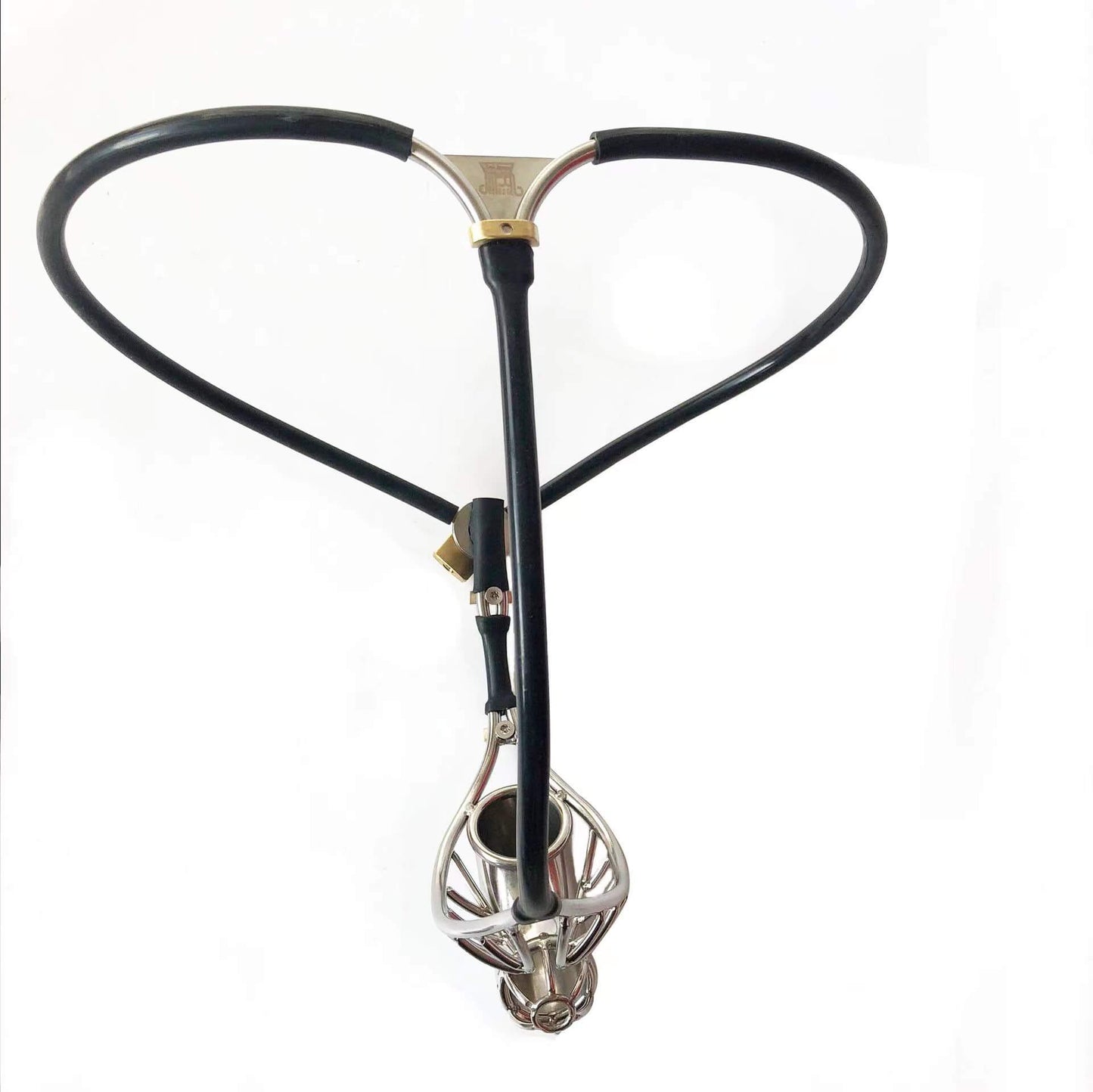 Semi-Hollow Cable-Waist Male Chastity Belt
