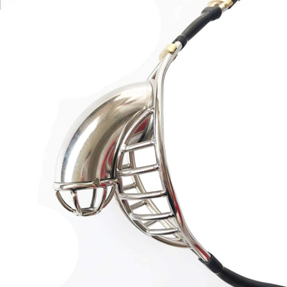 Semi-Hollow Cable-Waist Male Chastity Belt