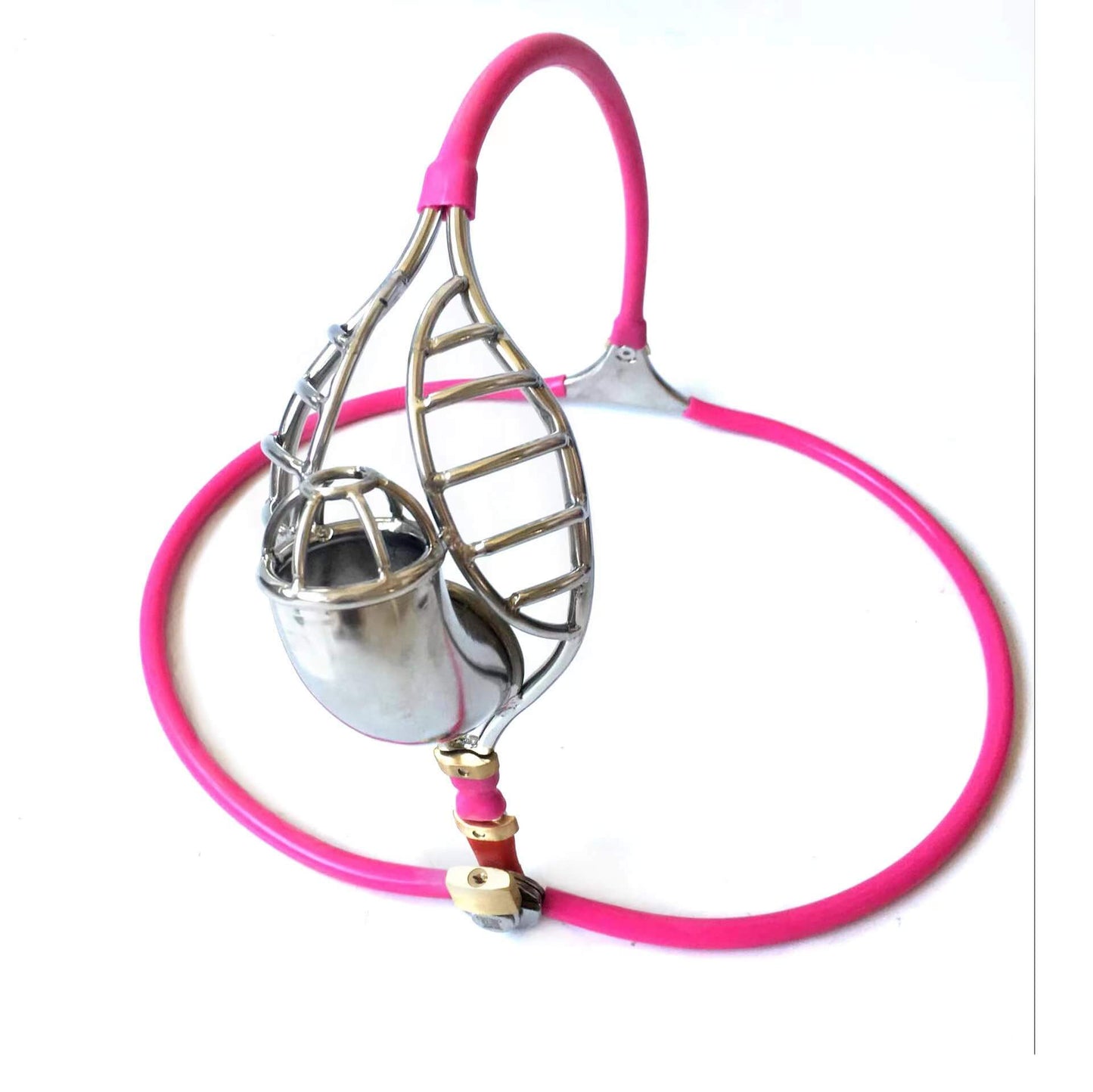 Semi-Hollow Cable-Waist Male Chastity Belt